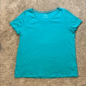 Blue Talbots V Neck Tee